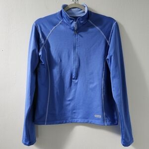 Blue Zip Up Pullover Jacket‎ Womens Large Lightweight